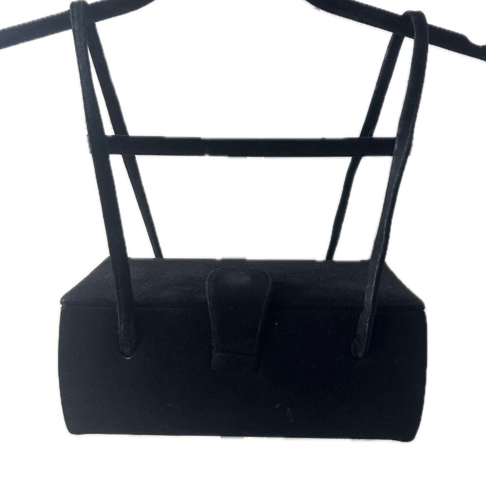 Theodor California Vintage 50s 60s Velvet Box Inside Mirror Double Strap Bag